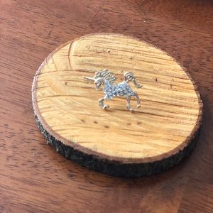 NEW• Sugared +Bronzed Gold & Crystal Unicorn Stud Earrings